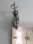 Flower sterling silver charm .925 Flowers Floral charms D side view