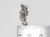 Grizzly Bear sterling silver charm .925 grizzlies bears charms side view