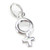 Female symbol TINY sterling silver charm .925 x 1 Womens Women signs charms