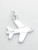 Aeroplane tiny sterling silver charm .925 x 1 Aircraft Airplane charms additional view