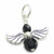 Angel sterling silver charm .925 x 1 Angels Protection charms -BLK