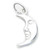 Man in the Moon sterling silver charm .925 Crescent moons charms