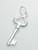 Key 2D small sterling silver charm .925 x 1 Keys charms additional view