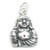 Buddha small 2D sterling silver charm .925 x1 Buddhas Peace Holy charms