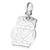 Owl small sterling silver charm .925 x 1 Birds and Owls charms