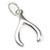 Wishbone small sterling silver charm .925 x 1 Lucky Wishbones charms