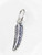 TINY 2d Feather sterling silver charm .925 Birds Feathers charms additional view