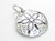 Sand Dollar sterling silver charm .925 sea cookie snapper biscuit additional view