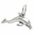 Dolphin sterling silver charm .925 Dolphins charms E