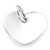 Engravable Heart apx 10mm small sterling silver charm .925 x 1 Hearts