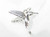 Hummingbird small sterling silver charm .925 Humming Birds charms extra view