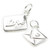 Love Letter small sterling silver charm .925 x 1 Loving charms