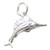 Sail Fish sterling silver charm .925 x 1 Fishing and Sailfish charms