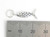 Fish small sterling silver charm .925 Fishes charms side view