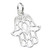 Hamsa Hand sterling silver charm .925 x 1 Evil Protection charms