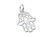 Hamsa Hand sterling silver charm .925 x 1 Evil Protection charms