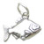 Piranha sterling silver charm .925 Piranhas Pirana fish charms