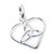Trefoil Heart small sterling silver charm pendant .925 Love hearts