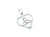 Trefoil Heart small sterling silver charm pendant .925 Love hearts additional view