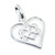 Infinity Knot with Love Heart small sterling silver charm pendant .925