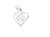Infinity Knot with Love Heart small sterling silver charm pendant .925 additional view