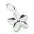 Flower sterling silver charm pendant .925 x 1 Flowers pendants charms