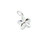 Flower sterling silver charm pendant .925 x 1 Flowers pendants charms additional view