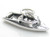 Motorboat sterling silver charm .925 x 1 Speedboat Motor Boat Boats charms additional view