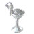 Martini Glass sterlng silver charm .925 x1 Martinis Drinks Glasses charms