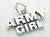 Army Girl sterling silver charm .925 x 1 Armed Forces Female charms size example