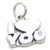 I Love You sterling silver charm .925 x 1 Loving Caring charms