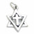 Star of David with Cross sterling silver charm .925 x 1 Holy charms