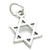 Star Of David sterling silver small charm .925 Holy Jewish charms