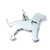 Dog with Heart sterling silver charm .925 x 1 Doggy Dogs charms