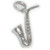 Saxophone sterling silver charm .925 x 1 Music and Saxophones charms