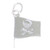 Pirate Flag sterling silver charm .925 x 1 Skull and Crossbones flags