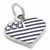 Heart shaped USA flag sterling silver charm .925 x 1 United States charms