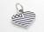 Heart shaped USA flag sterling silver charm .925 x 1 United States charms additional view