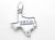 Texas map sterling silver charm .925 x1 USA States of America charms additional view