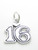16th Birthday sterling silver charm pendant .925 x 1 Age 16 birthdays additional view