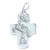 Cross with a dove of peace sterling silver charm .925 x 1 Crosses Doves