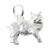 Manx Cat without tail sterling silver charm Isle Of Man .925 stubbin