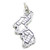 Korea map sterling silver charm .925 North South charms