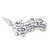 Music Staff sterling silver charm .925 x 1 Band Dance Music Notes charms