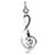 Treble clef sterling silver charm .925 Music Muscian charms