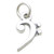 Bass Clef sterling silver charm .925 Music notes charms