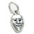 Comedy Mask TINY sterling silver charm .925 x 1 Drama Masks charms