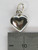 Puffed Plain heart sterling silver charm .925 Love and hearts charms size example