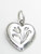 Tulip on Heart sterling silver charm .925 x 1 Tulips Hearts charms additional view