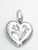 Tulip on Heart sterling silver charm .925 Tulips Hearts charms additional view